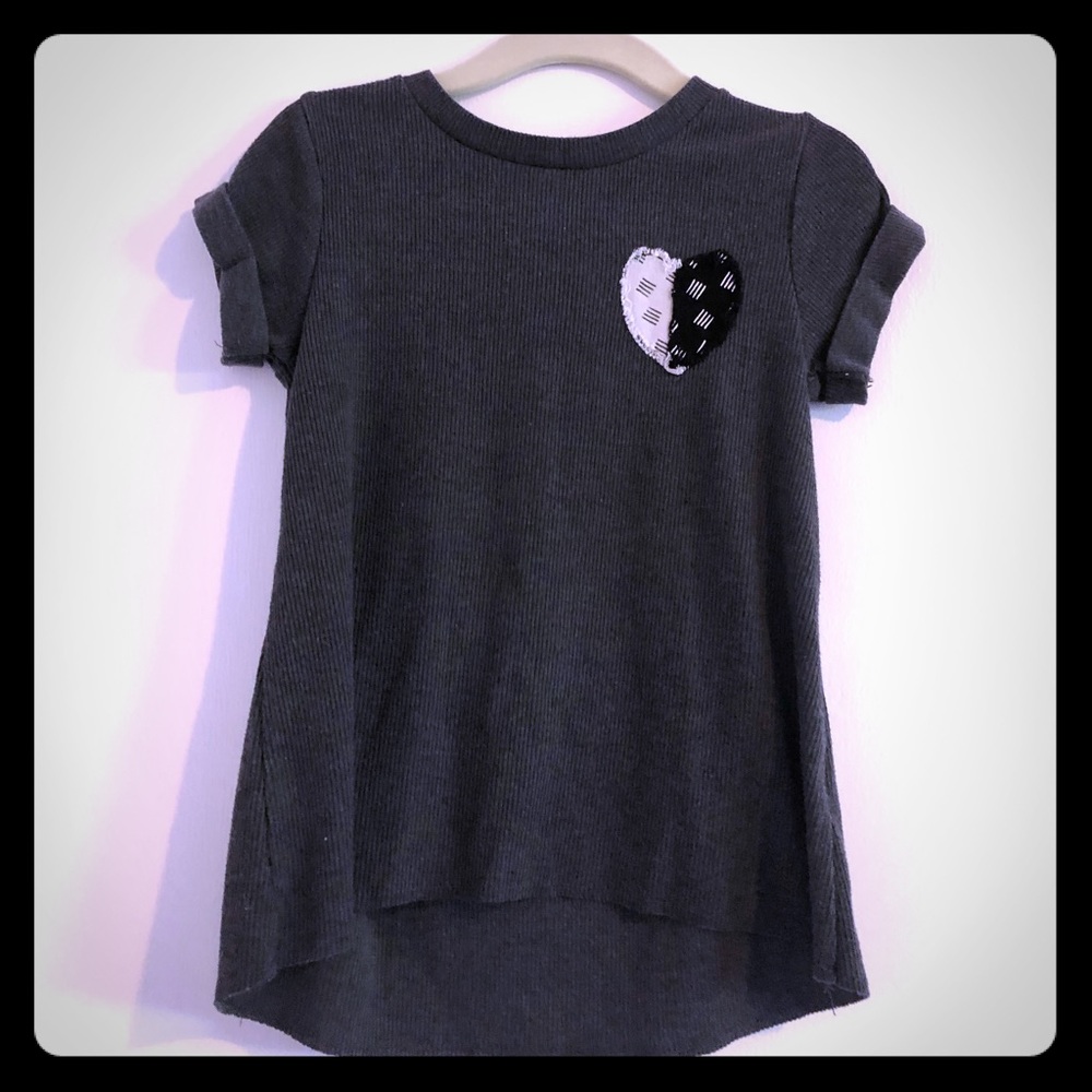 Long Tee w/ Heart Stitch Detail
